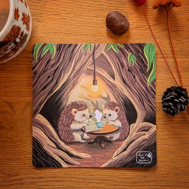 Carte de voeux - Hérisson