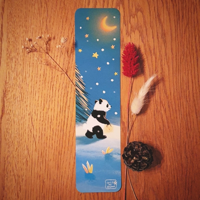 Marque-Page - Panda dans la neige