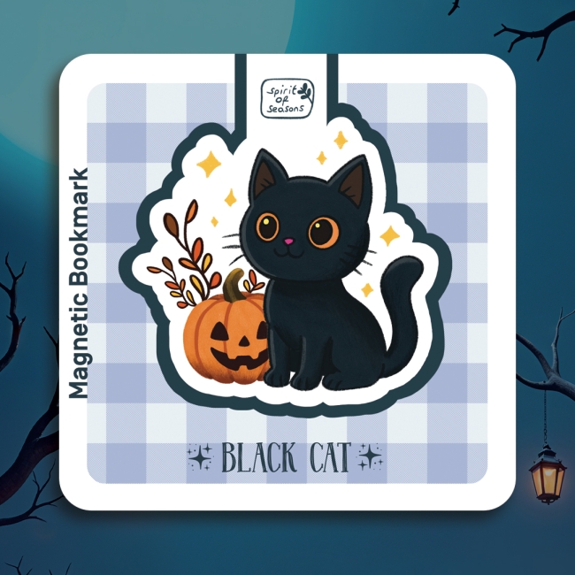 Marque-Page Magnétique - Chat Noir