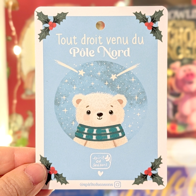 Lot de 6 étiquettes cadeaux - Pôle Nord