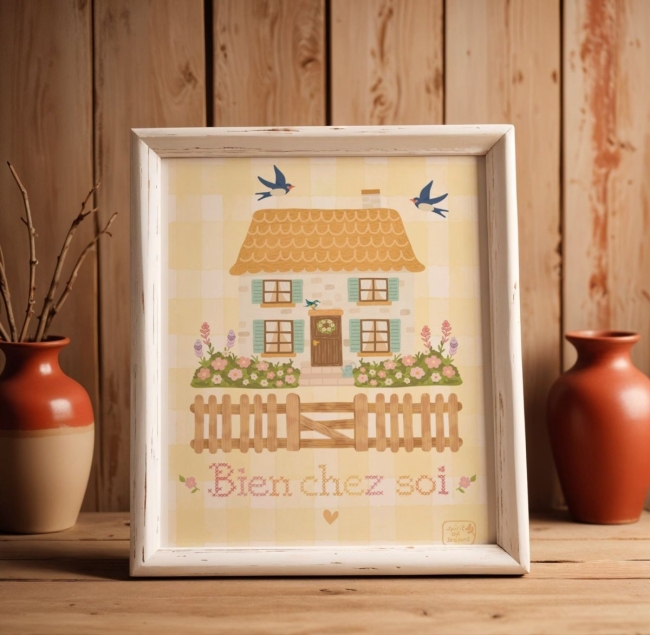 Affiche A4 - Cottage Printemps