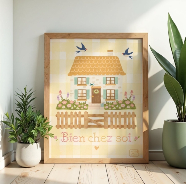 Affiche A4 - Cottage Printemps